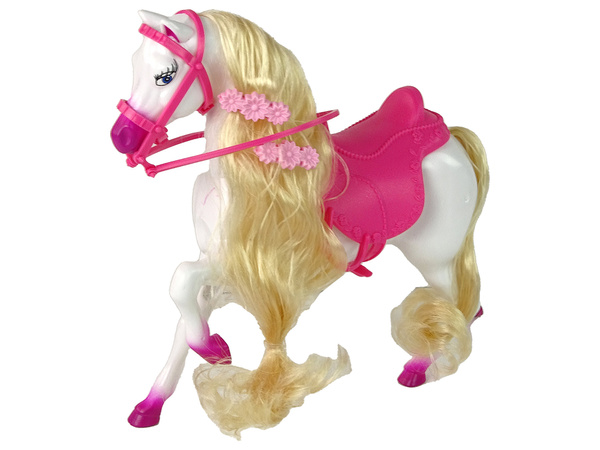 Set Doll Horse Accessories Crown Blue Dress