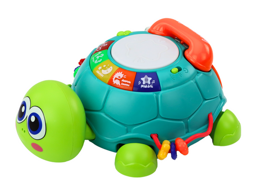 Interactive Educational Turtle Phone 6in1 Lights Sounds Green