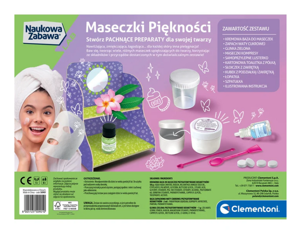 Scientific Fun DIY Beauty Masks Kit Polish Language Clementoni 50901