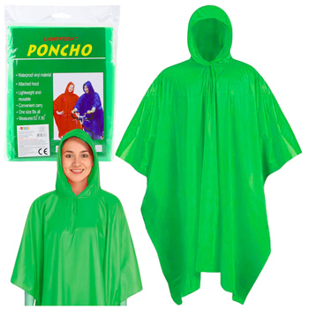 Reusable Raincoat Green 132 x 203 cm