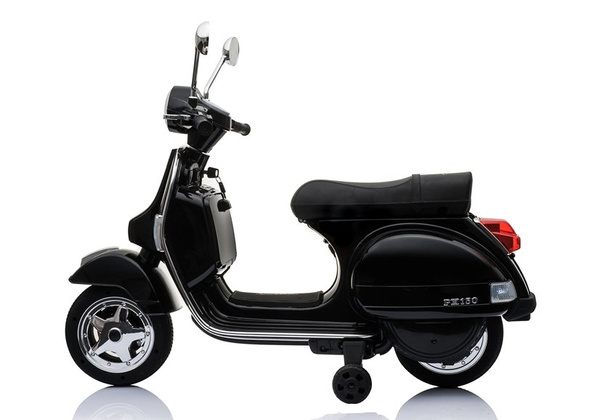 Vespa Scooter Electric Ride On Motorcycle - Black