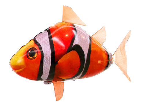 Remote Controlled Fish R/C Clownfish Orange Flying Balloon