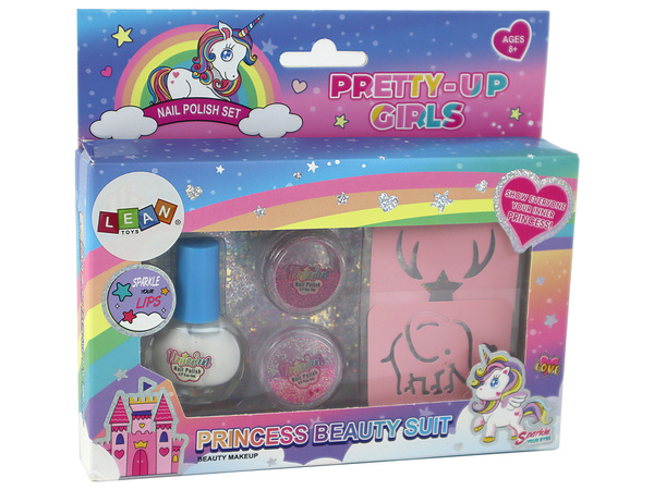Beauty Set Nagellack, lose Glitzerschablonen