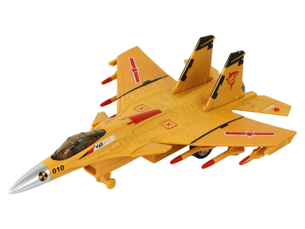 Airplane Model With Friction Drive, Gray, Black or Yellow