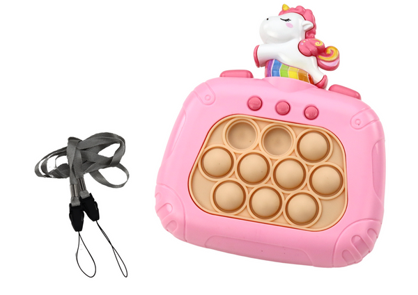 Battery Operated Unicorn Pop It Sensory Game Lights Sounds Pink