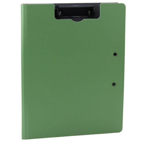 Board with Cover Two Clips A4 Plastic Green