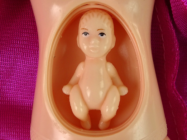 Pregnant Baby Doll Long Hair Accessories