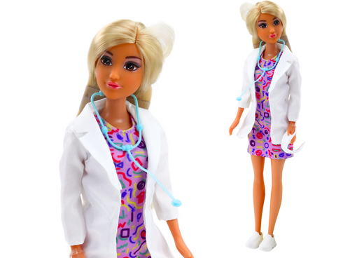 Anlily 4in1 doll Doctor Hairdresser Cook Animals Clothes Accessories