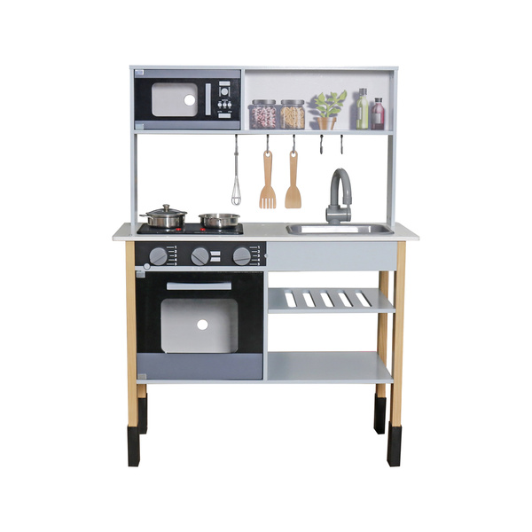 Basia Gray Wooden Kitchen Battery Operated