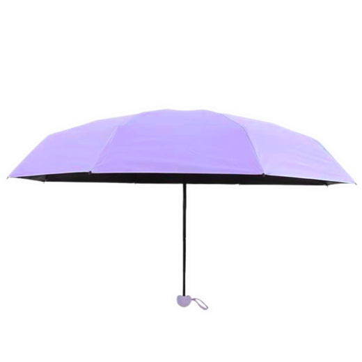 Folding Pocket Umbrella with UV Protection UPF 50+ Purple Case 90 cm