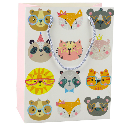 Paper Gift Bag Cats Glitter 23 x 18 x 10.5 cm