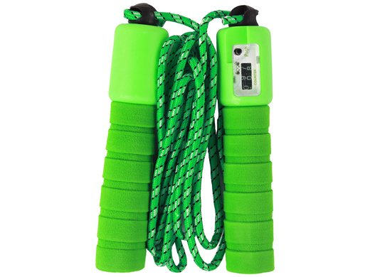 Green Skipping Rope With Counter 275 cm Fitness Adjustment