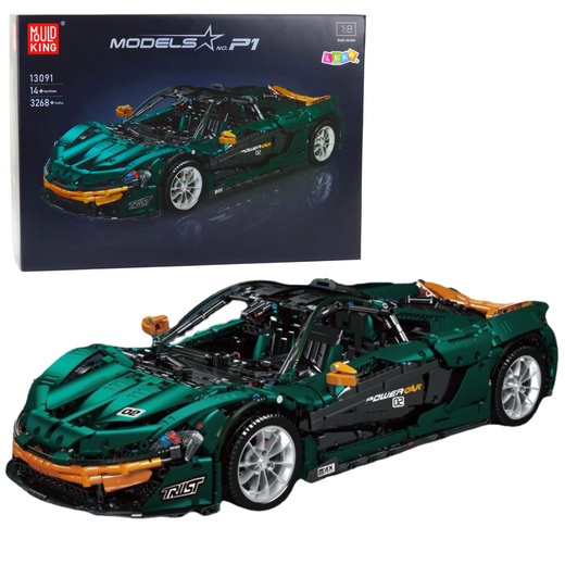 Construction Bricks Sports Car Green 1:8 P1 3268pcs