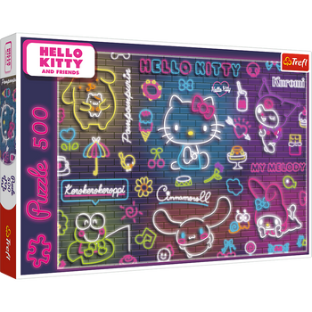 Puzzle – 500 Stück – Neon Hello Kitty Trefl 37523
