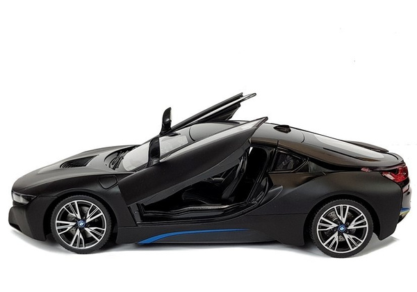 Auto R/C BMW i8 Rastar 1:14 Schwarz Automatik-Türen
