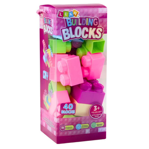 Blocks In Box Large Construction Set Colorful 40pcs.