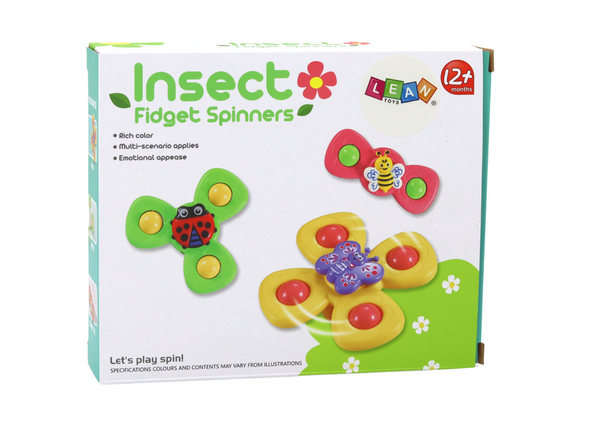 Sensorische Spielzeugspinner Biene Marienkäfer Schmetterling Saugnäpfe