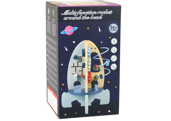 Wooden Racket Educational Beads Gears