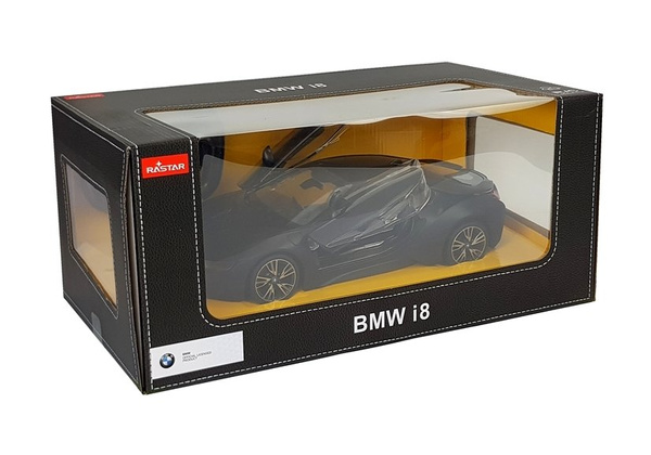 Auto R/C BMW i8 Rastar 1:14 Schwarz Automatik-Türen