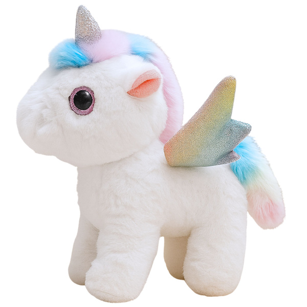 Unicorn Plush Interactive Moves Sounds White 21 cm