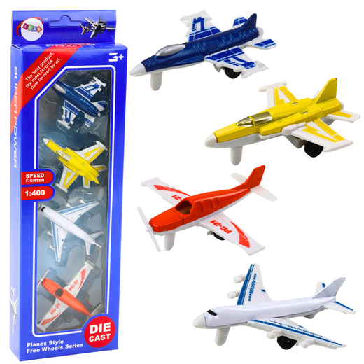 Satz Düsenflugzeuge farbig 1:400 4-teilig