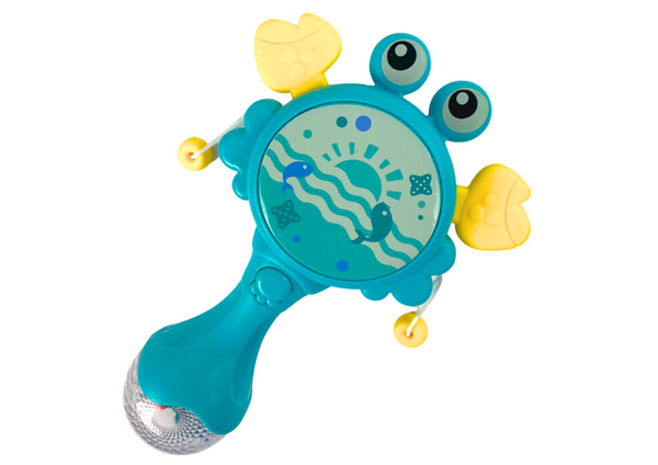 Baby Crab Rattle Drum Lights Melodies Blue