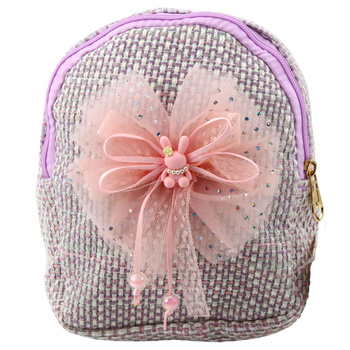 Children's Backpack Braided Bow Bunny Purple 21cm 2L