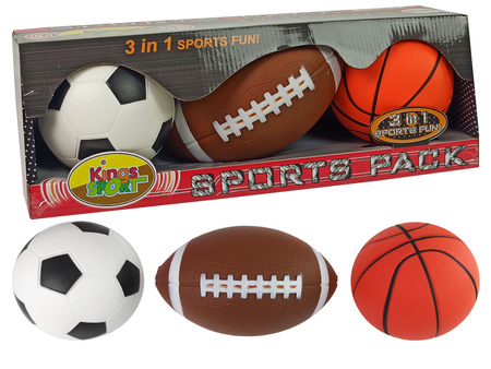 Soft Sports Ball Set 3in1 Fußball Basketball