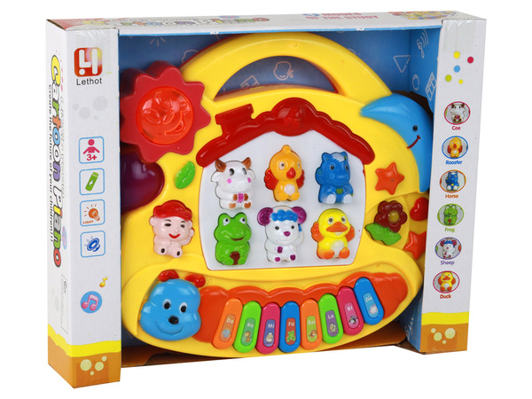 Musical Piano For Children Learning English Animals