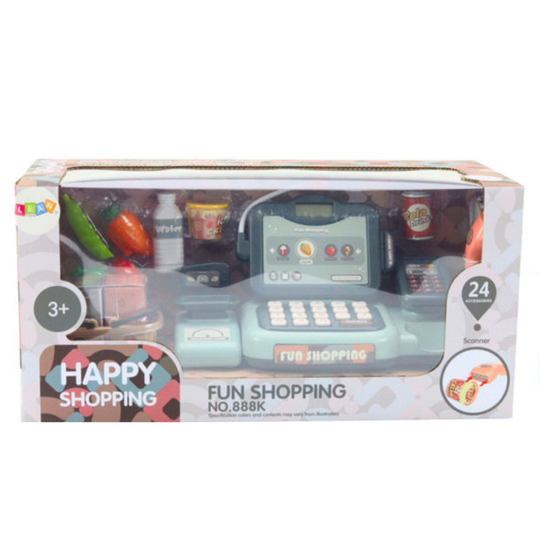 Set of Cash Register Groceries Scanner Basket 24 El