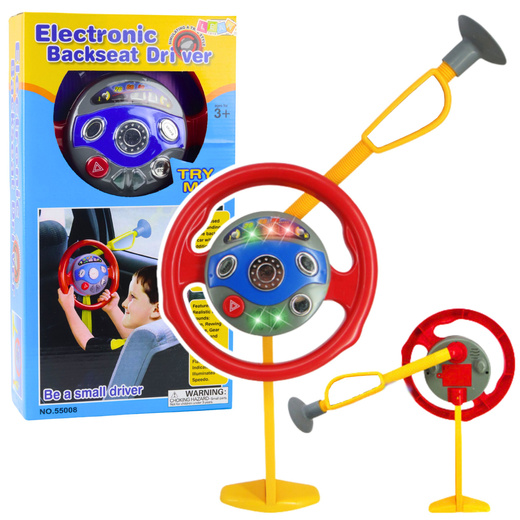 Steering Wheel Car Simulator with Suction Cups for Kids Lights and Sounds