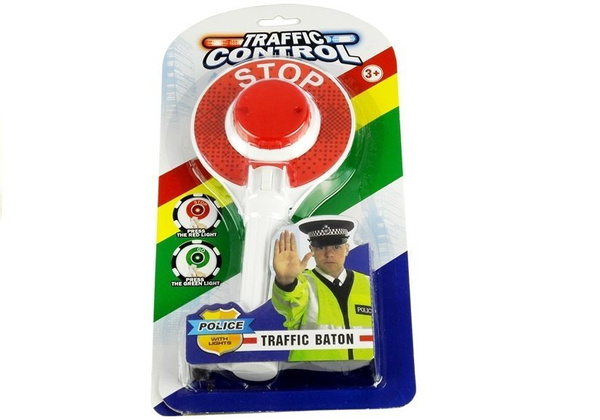 Double-sided police flashlight traffic wand