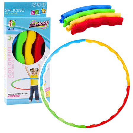 Hula-Hoop-Reifen mit Nieten, faltbar, bunt, 8 Stück, 60 cm