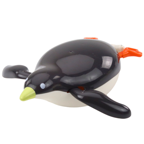 Floating Penguin Wind-Up Bath Water Toy Gray 14.5 cm