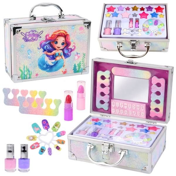 Mermaid Glitter Nail Makeup Cosmetics Beauty Set