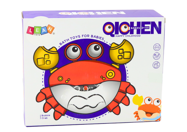 Rote Krabben-Seifenblasenmaschine