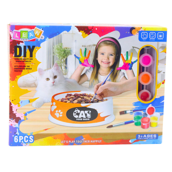 Creative Set Bowl For Painting Paints Brushes DIY 6 pcs.