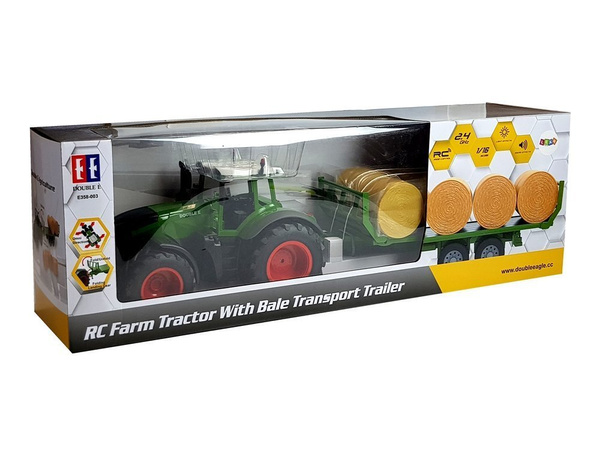 Großer Traktor mit Anhänger 80 cm Bale Siana Fernsteuerung 2.4G