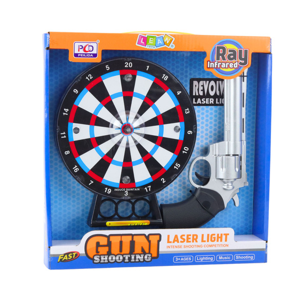 Laser Revolver Pistol Set with Target Shooting Game Lights Sounds