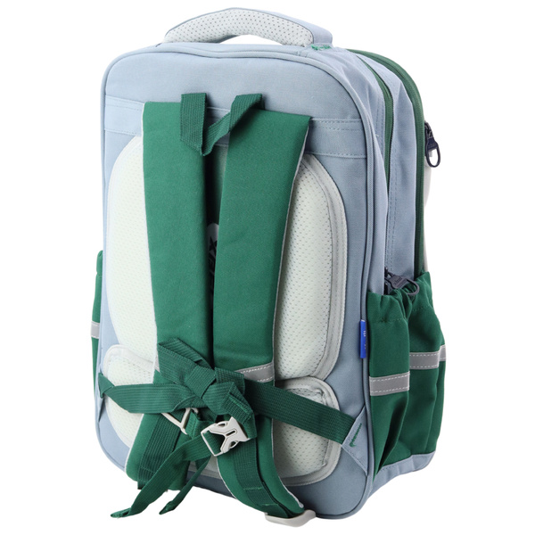 Schulrucksack Patches Dinosaurier mit Federmäppchen Grau 16L