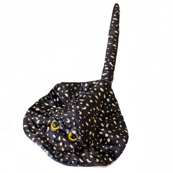 Maskotka Pluszowa Płaszczka Przytulanka Czarna W Kropki 50cm