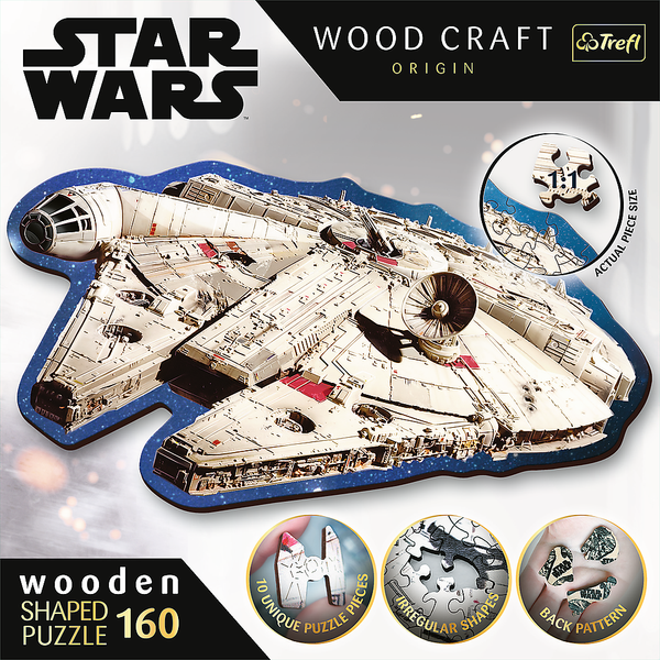 Wooden puzzle Star Wars 160 pcs Millennium Falcon Trefl 20189