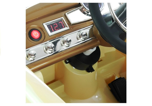 Kinderfahrzeug Mercedes-Benz 300S Schwarz lackiert Ledersitz EVA-Reifen Auto