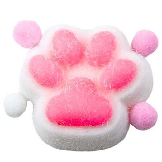 Katzenpfote Squishy Anti-Stress-Spielzeug Sensorisches Fell Squishy Weiß