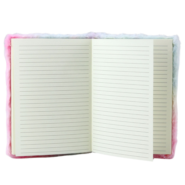 Plush Notebook Notebook Lined Heart With Confetti Pastel A5 80 Sheets
