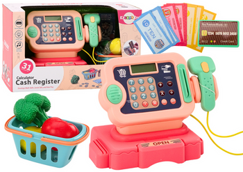 Cash Register Learning to Count Coins Shopping Cart Lights Sounds Pink