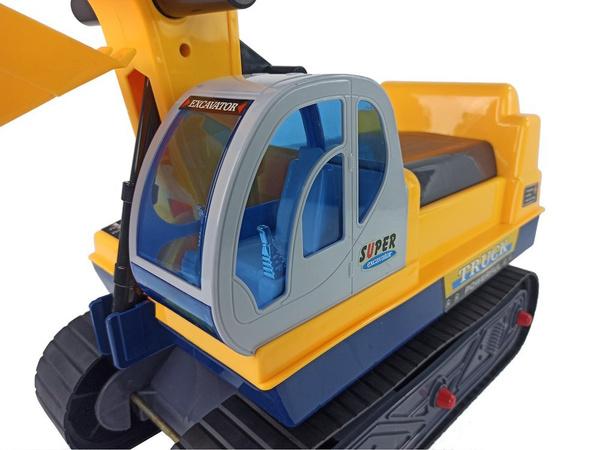Big Excavator Construction Rider Helmet Yellow