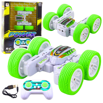 Remote Controlled Acrobatic Off-Road Car 360° Green 1:32