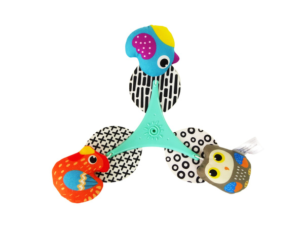 Bunte Vögel Melody Karussell für Babybett und Kinderwagen