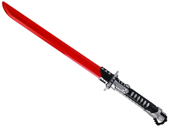 Glowing Samurai Red Sword Battle Weapon
